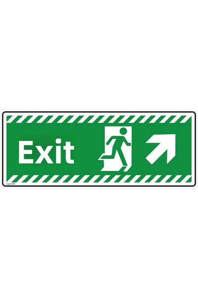 isgtabelam 30×12 سم/ 5 قطع ملصقات مضيئة/سهم علوي يمين للخروج