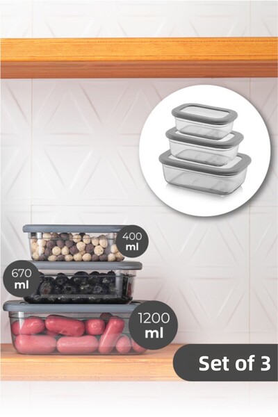 Vienev Recipient de depozitare dreptunghiular Foly Poli, adânc 1x (1200 ML, 6...