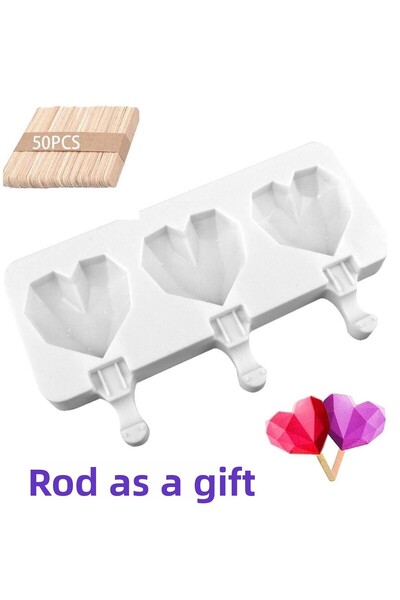 Şenhomee قالب آيس كريم عالي الجودة - قلب الماس ماغنوم، شوكولاتة، صابون، شمعة،...