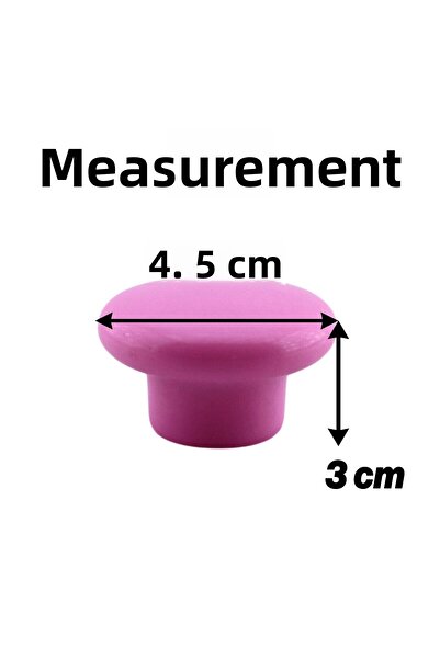 Badem10 Bohemian Pink Mushroom Knob Knob 10PCS Συρτάρι Έπιπλα Κουζίνας Ντουλάπα Ντουλάπα Λαβή Πλαστική λαβή