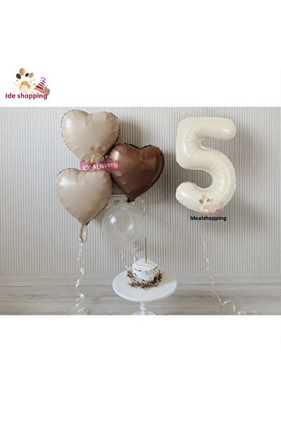 Bkmc مجموعة بالونات كريمية بألوان كلاسيكية لعمر 5 سنوات