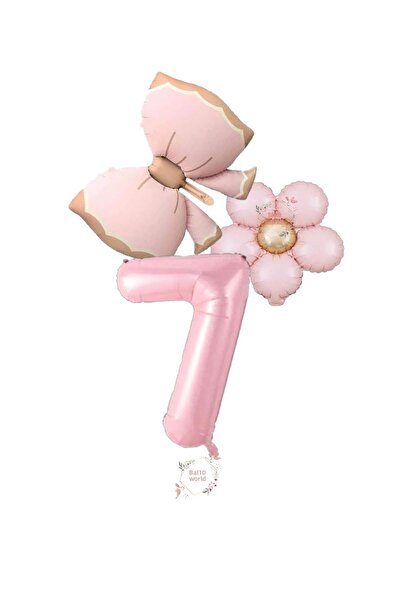 BAL10 DÜNYASI مجموعة بالونات من رقائق الفويل على شكل فيونكة ديزي وأرقام باللو...