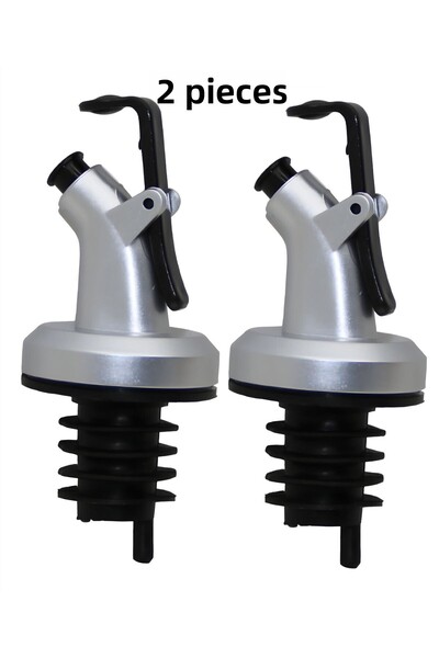 efmues 2 قطعة سدادة زجاجة زجاجية - وعاء زيت، قمع وعاء صلصة الخل مع غطاء