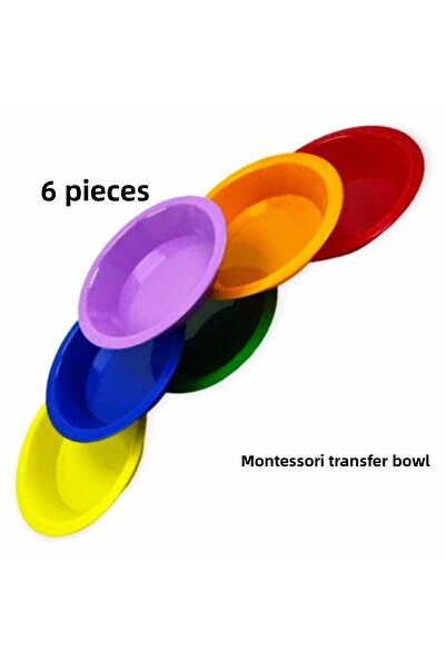 Zep Toys 6-Piece Montessori Transfer Bowl Set - Toy Plate and Bowl
