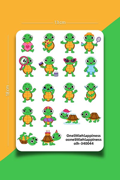 One Little Happiness Set de autocolante cu tematică țestoasă |   Autocolant B...