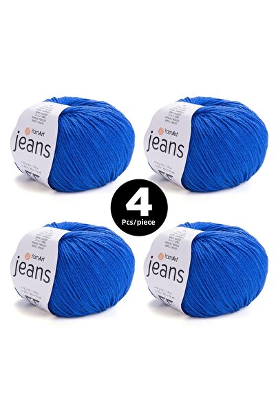 Yarnart NUMĂRUL 47 Ață de tricotat JEANS - Pachet de 4