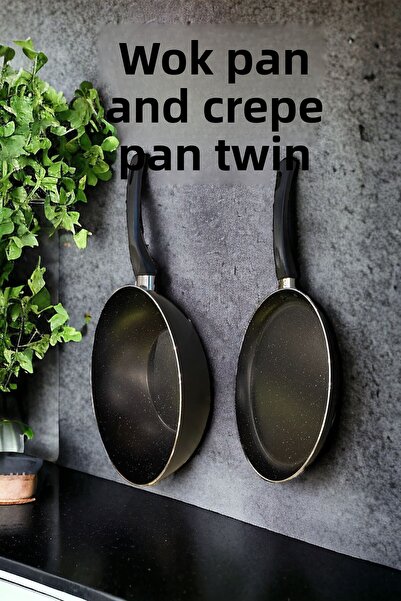 Bayev Ragnar 2-Piece Pan Set - Wok and Crepe Pan