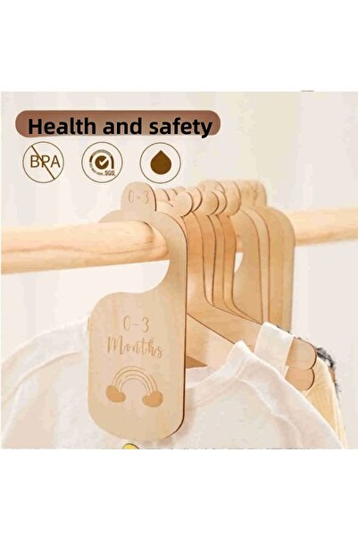 WooDanica خزانة خشبية ولعبة ملابس للأطفال من عمر 0 إلى 24 شهرًا