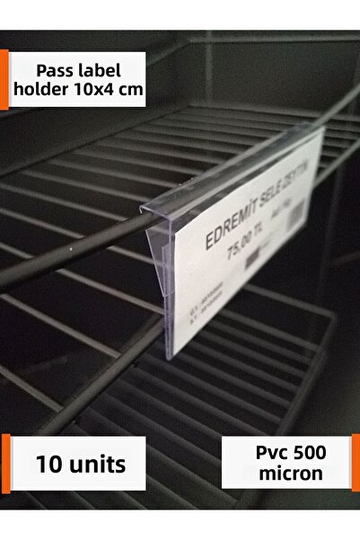 Şeffaf Etiket 10 bucăți PVC etichetă 10x4 cm Tele Passable Sticla Passable In...