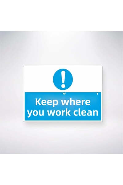 Reysa Tasarım Keep It Clean Where You Work Sticker 20X28 cm