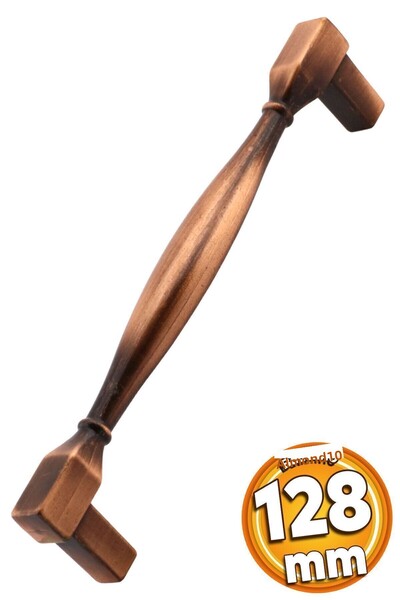 Badem10 Mâner pătrat antic din cupru antic 128 mm mobilier metalic sertar bucătărie dulap dulap mâner mâner