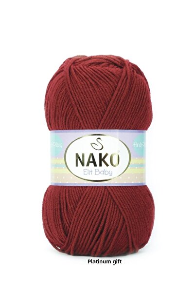 NAKO (5 τεμάχια) Elit Baby 298 Pepper Hand Knitting Yarns Γιλέκο Ζακέτα Πλεκτό Κλωστή Βρεφικής κουβέρτας