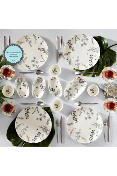 Karaca Bonita Black 26 Piece Breakfast Set for 6 People