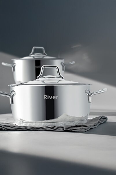 Nehir Silver Classic 6-Piece Deep Steel Pot Set