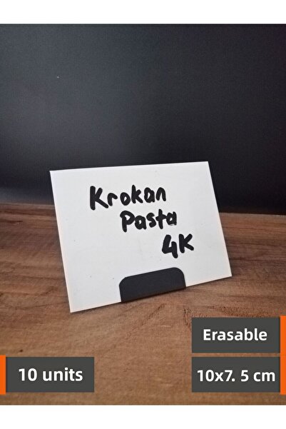 Şeffaf Etiket 10 τεμάχια Σετ αφαιρούμενων ασπρόμαυρων ετικετών PVC Μαυροπίνακ...