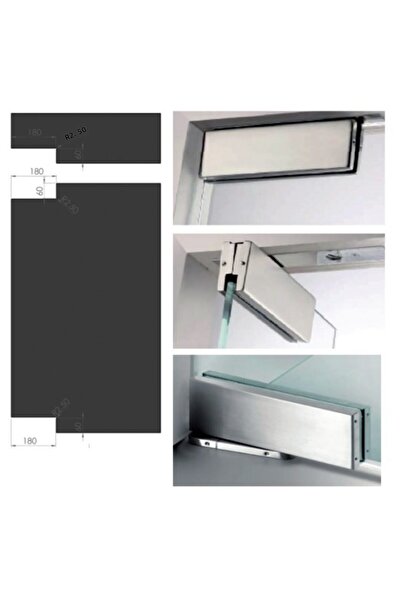 KAHE Pneumatic Hydraulic Glass Door Hinge - Detailed