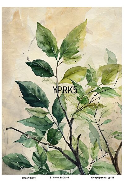 LİNEART YPRK5 ديكوباج نحاسي منقوش - سلسلة أوراق الشجر، 30x42