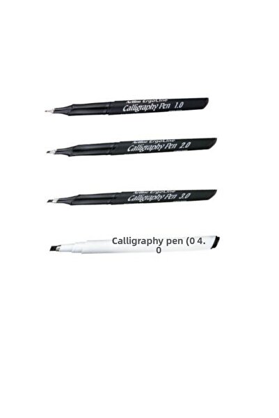 artline Calligraphy Pen Set of 4 Black Color