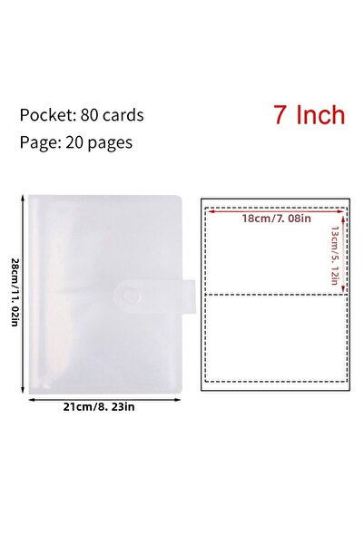 Choice ألبوم صور جديد شفاف مقاس 7 بوصات - 80 بطاقة من مادة البولي فينيل كلوري...