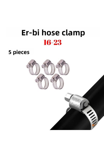 JuneThree Colieră pentru furtun reglabilă tip A 13-19 mm 5 buc