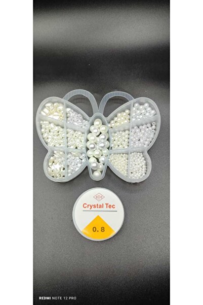 Egem aksesuar Σετ μαργαριταριών σε κουτί πεταλούδας