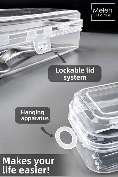 Meleni Home 8-Piece Cutlery Set Storage Box Set - Dowry Organizer Organizer Storage Container