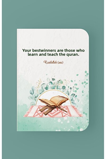 Dava Adamı Yayınları Cel mai bine văd învață și învățați Coranul A5 caiet cu ...