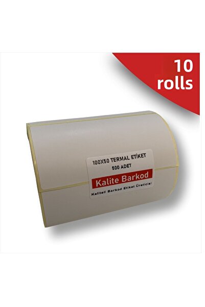 Kalite Barkod Etichetă termică 100x50 |   10 role de etichete cu coduri de bare