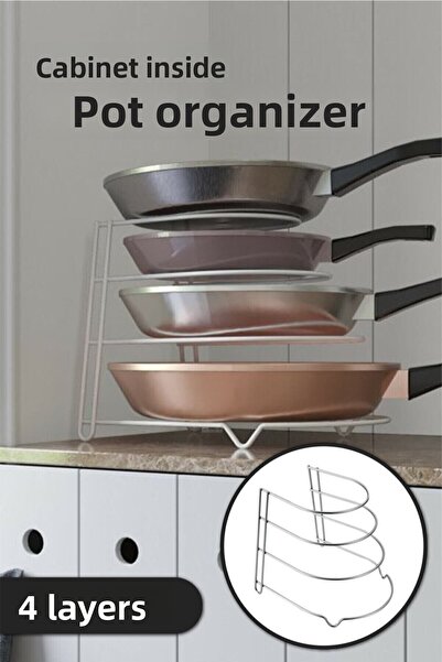 PULCA SHOP 4-Tier In-Cabinet Pan and Plate Organizer