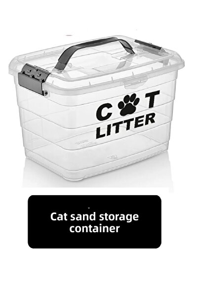 DEEMBRO صندوق تخزين فضلات القطط سعة 8.5 لتر، صندوق فضلات القطط سعة 8.5 لتر