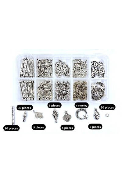 yiğit aksesuar مجموعة مواد شرابة مسبحة 150 قطعة مسبحة من الحجر الطبيعي مسبحة عنبر