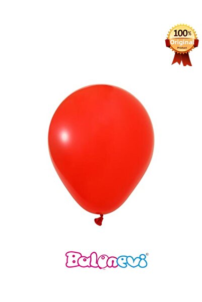 BalonEvi 100 Pieces Red 12'' Printed Balloons
