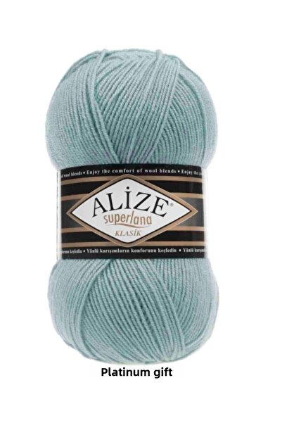 Alize (5 bucăți) Superlana Classic 463 Mint fire de tricotat manual pentru ve...
