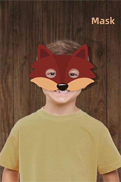 neşeli günlerim Κοκκινοσκουφίτσα Μάσκα λύκου 6 τμχ Γενέθλια * (παχύ χαρτί)