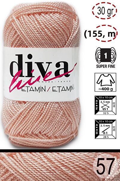 Diva İplik ديفا لاين ديفا إيتامين للأعمال أورلون 57 سلمون