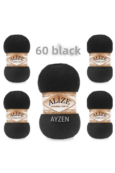 Alize Ayzen Home Angora Gold Hand Knitting Yarn 5 Pack