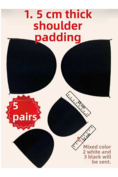 POLANGEL 10 Μικτά Ασπρόμαυρα Στήριγμα ώμου και μπότας 1,5 εκ. (5 ζεύγη)