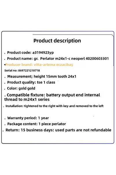 VitrA A3194923Yp Gr. Agitator M24X1-C Neoperl 40200603301
