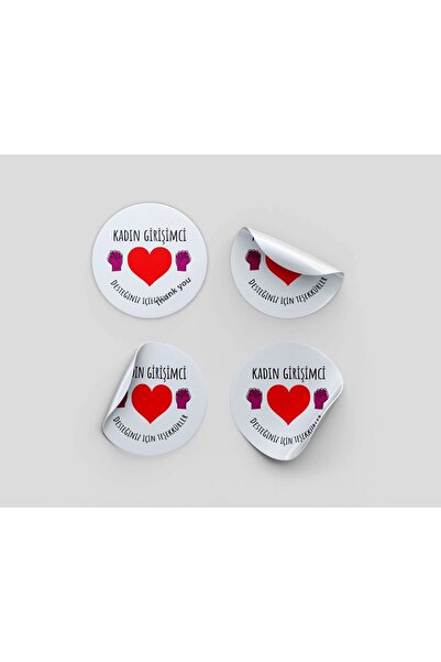 s'he design 3X3Cm 96Pcs Women Entrepreneur Sticker Thanks Label Thanks Packin...