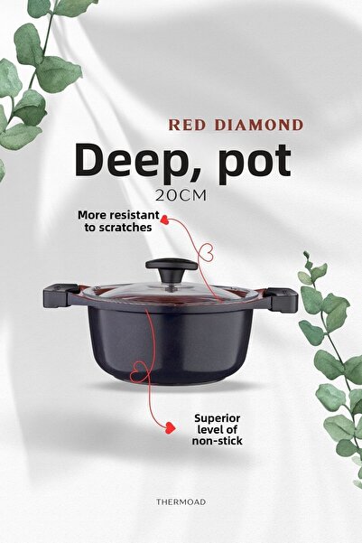 ThermoAD | Cookware Set | Graneu Series | 7 Pieces | Red Diamond