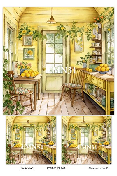 LİNEART ورق ديكوباج نحاسي مقاس 29x42 سم - LMN31