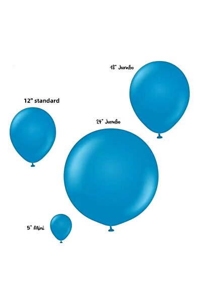 Kalisan Retro Deep Blue Balloon - 12 Inch 10 Pieces (Deep Ocean)