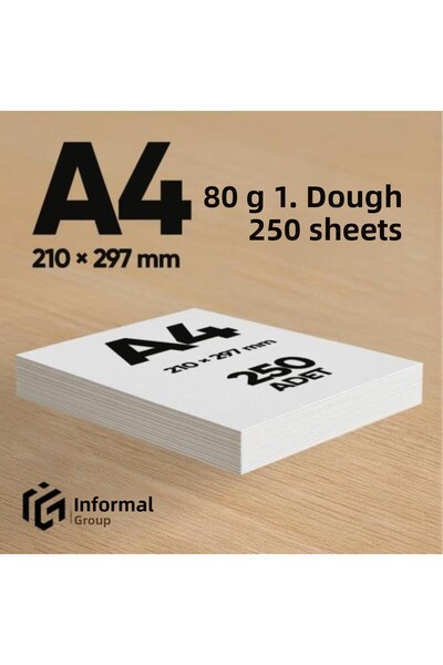 İnformal Yayınları Informal Copy Paper Premium Quality A4 80 Gr 250 Sheets 1S...