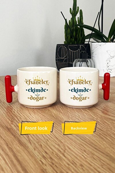 Hedizu Legends Are Born in October Mug Cup Red Libra with t Handles Sign Birthday Gift