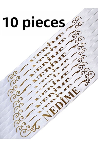 imzatasarım Panglică albă pentru domnișoară de onoare pentru domnișoare de on...