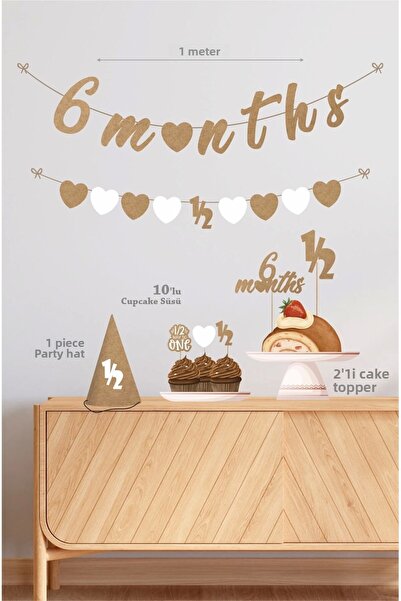 neşeli günlerim Set de aniversare pentru jumătate de vârstă Natural 6 luni