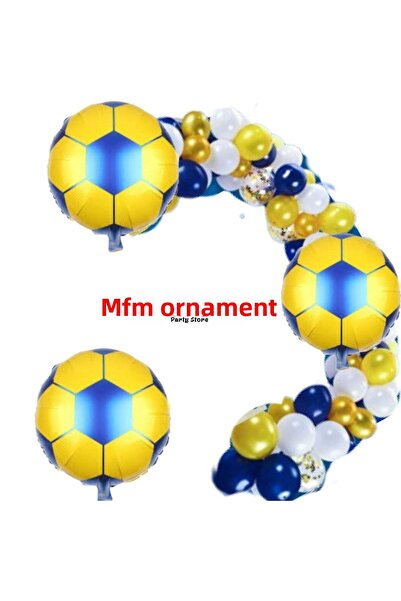 MFM Σετ μπαλόνια με αλυσίδα γενεθλίων σε κίτρινο ναυτικό μπλε