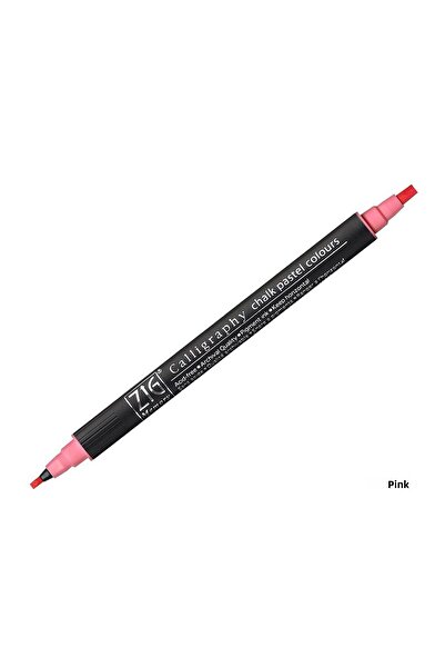 Zig Writer Chalk Pastel Double Tip Marker Pen 0.5mm&1.2mm White