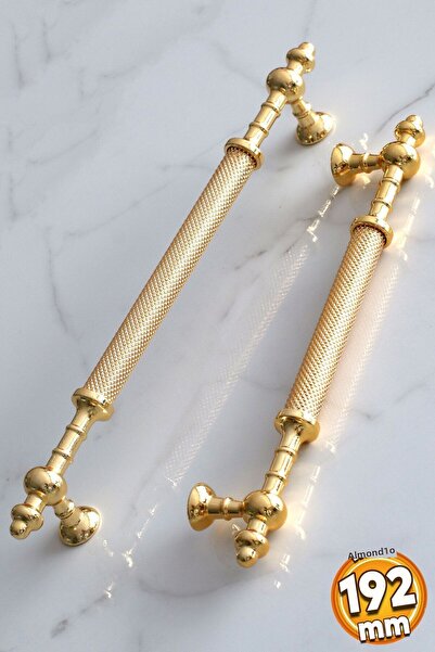 Badem10 Lemn de molid Aur Aur Metal 192 Mm-19,2 Cm Mobilier Bucătărie Sertar Dulap Dulap Mâner Mâner