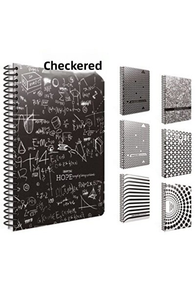 Gıpta Caiet de copertă din carton Hope Spiral 18,5x26 80yp în carouri